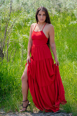 Red Dress Fashion Model