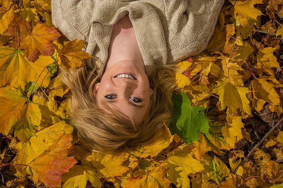 Smiling In the Leaves